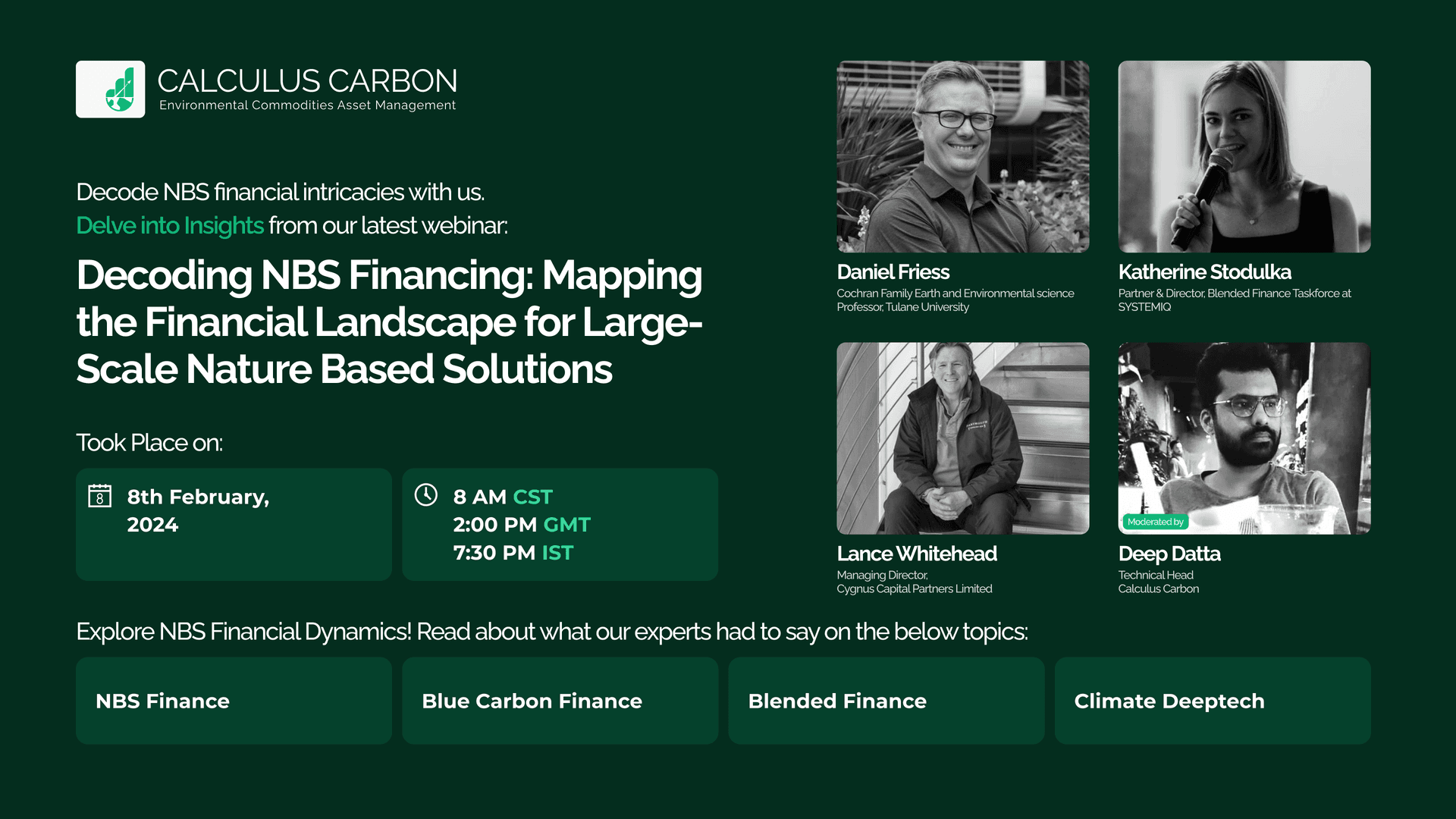 Insights from "Decoding NBS Financing - Unveiling the Financial Landscape for Large-Scale Nature-Based Solutions"